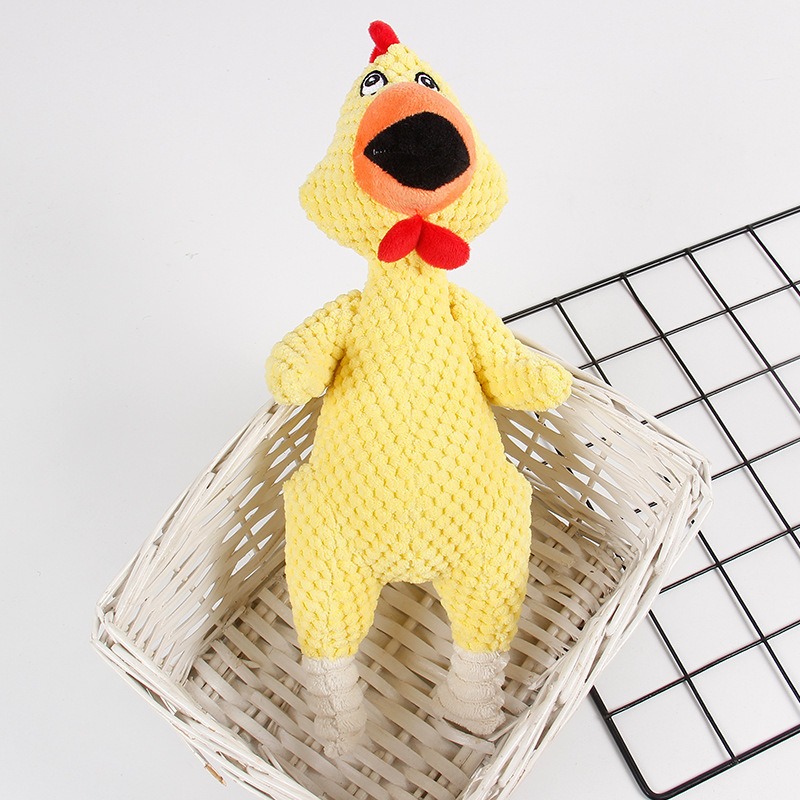 Pet dog screaming chicken figure self high artifacts Bite resistant teeth plush educational toy pet supplies