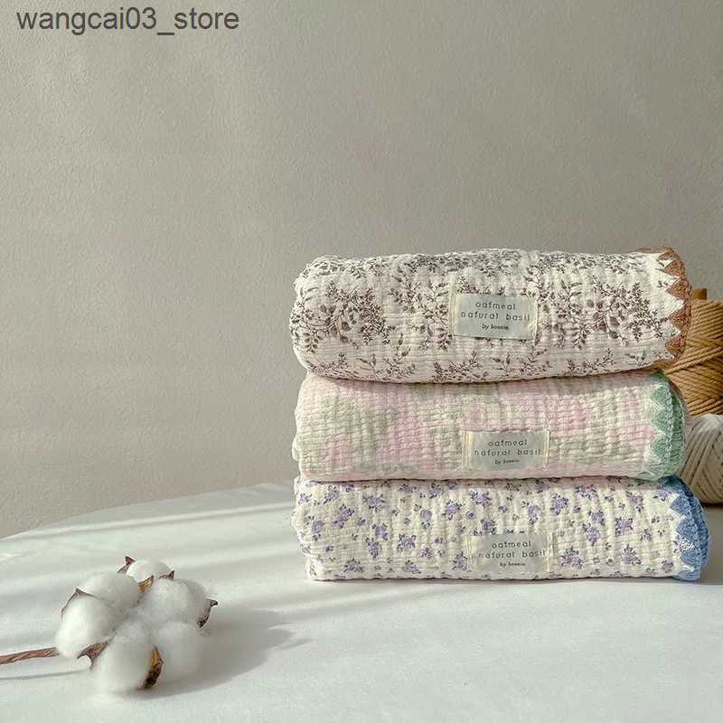 Blankets Swaddling Cotton Printing Baby Blanket Anti-shock Breathable Newborn Hooded Swaddle Wrap Cartoon Envelope Sleep Sacks Bedding Blanket L240910