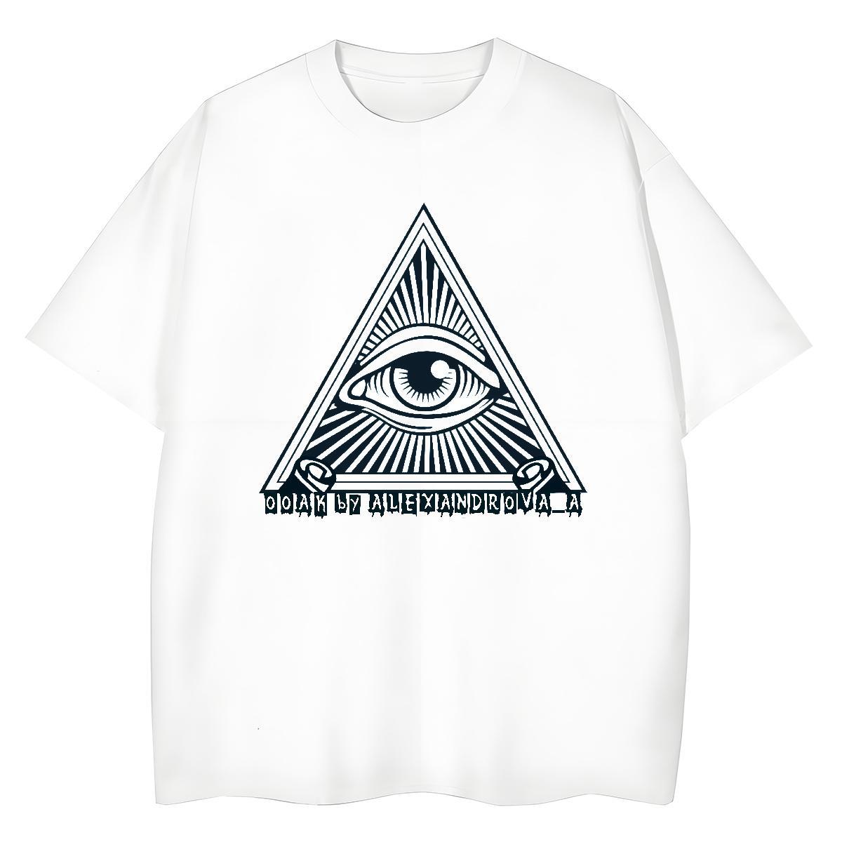 2024 Designer T-Shirts 230g Cotton Breathable Street Wear eye of the devil Womens Tshirts Unisex Anime Tees Shirts