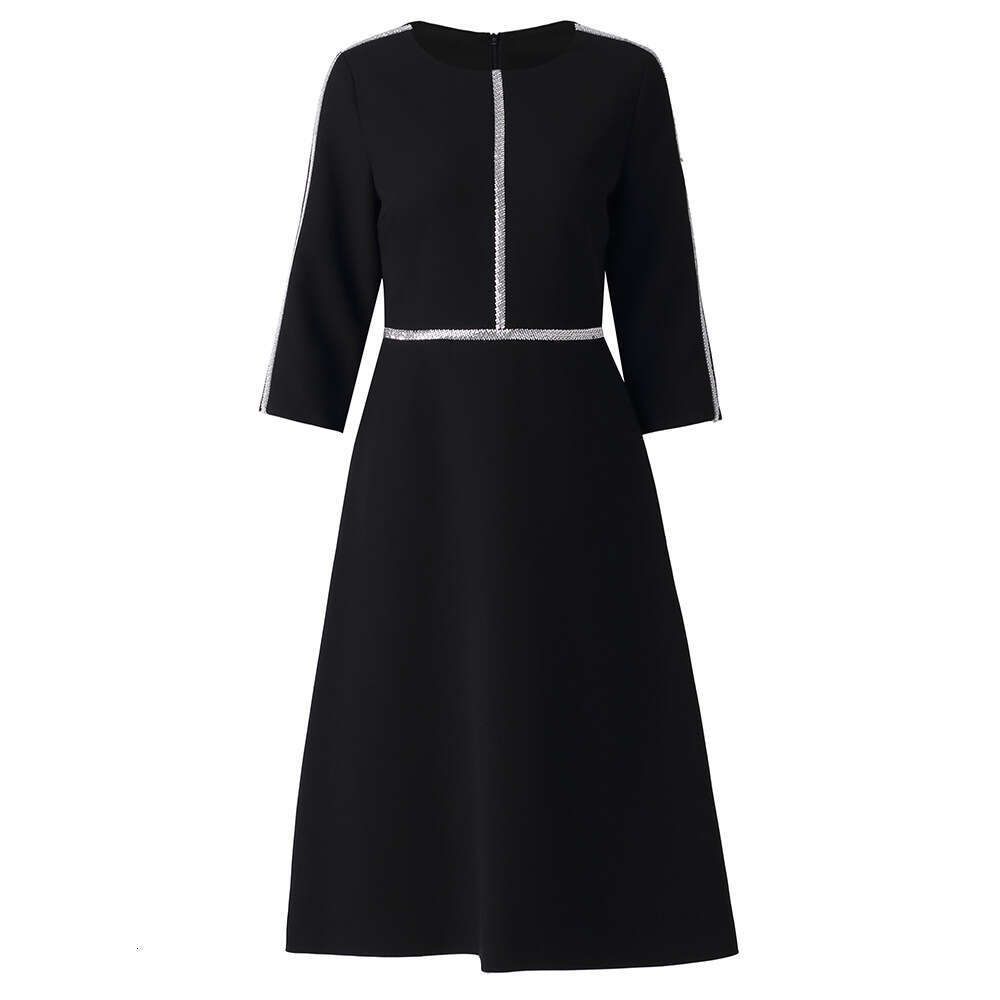 Red Heavy Industry Nail Bead Light Mature Royal Sister Style High Waist Slim and Medium Length Dress 2024 Autumn New Collection