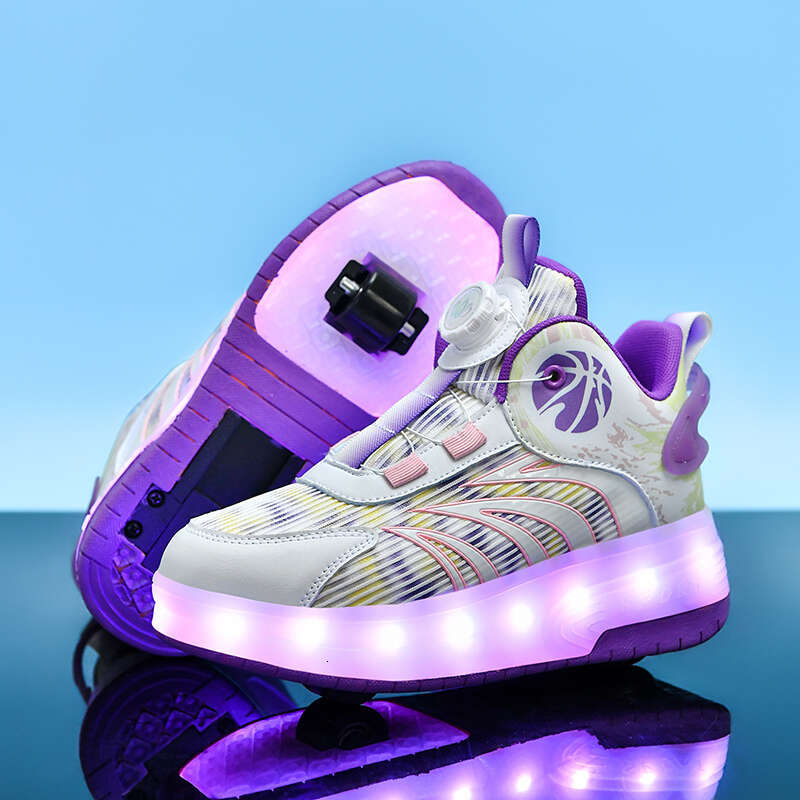 2024 Luminous Roller Skates | USB Rechargeable LED Light-Up Sneakers for Kids 4