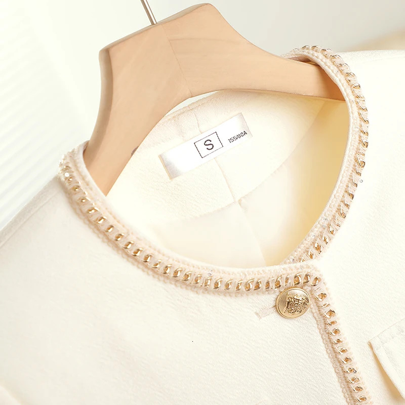 Womens autumn winter clothing French elegant goddess fashion button jacket and high waisted long skirt two-piece set chic 241011