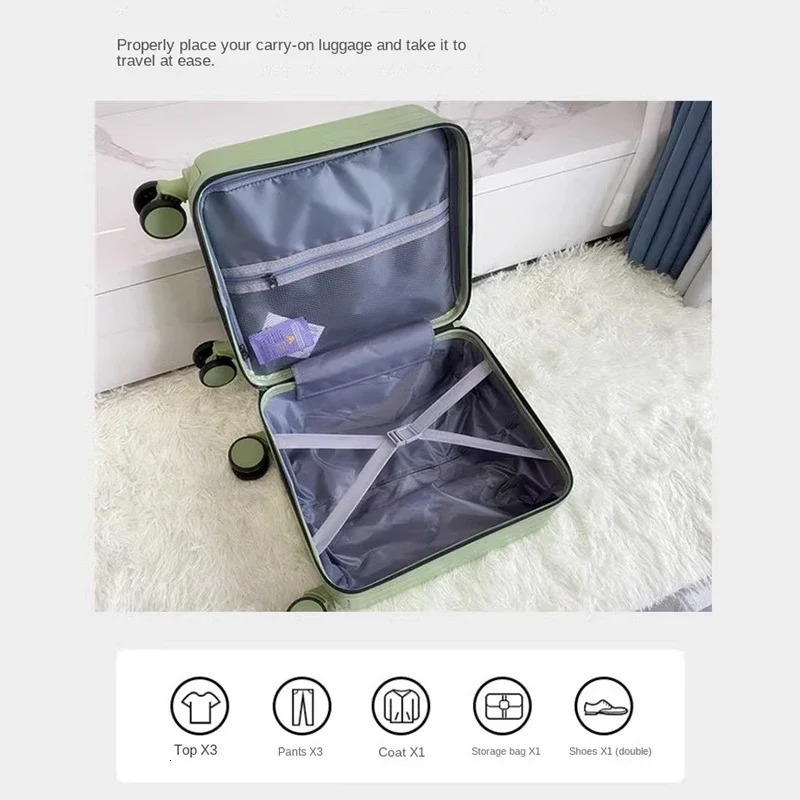 14 inch mini rolg cabin compartment small travel ABCPC lage ultra light handcart box 20X30X40 cm 241007 4