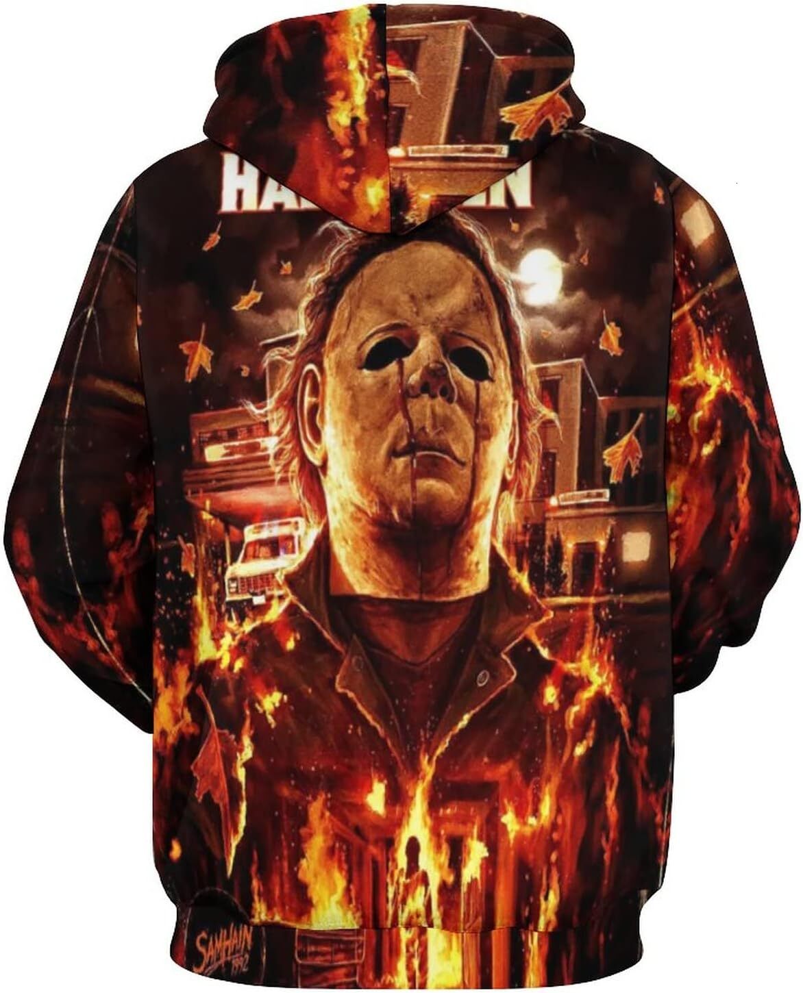 Hoodie for Mens Womens Pullover Halloween Michael Myers Autumn Soft And Comfortable Loose Hip-Hop for Men Long-Sleeved Sweater Graphic trend