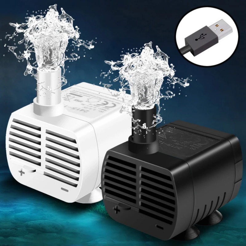 Silent USB Water Pump DC 5V Brushless Water Pump for Pet Water Dispenser Rockery Fountain Fish Tank Submersible Pumps Aquarium