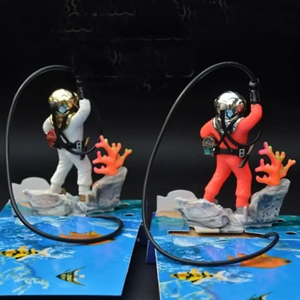 Aquarium Decor Cartoon Treasure Hunter Diver Action Figure Fish Tank Ornament Landscape Aquarium Decoration Accessories