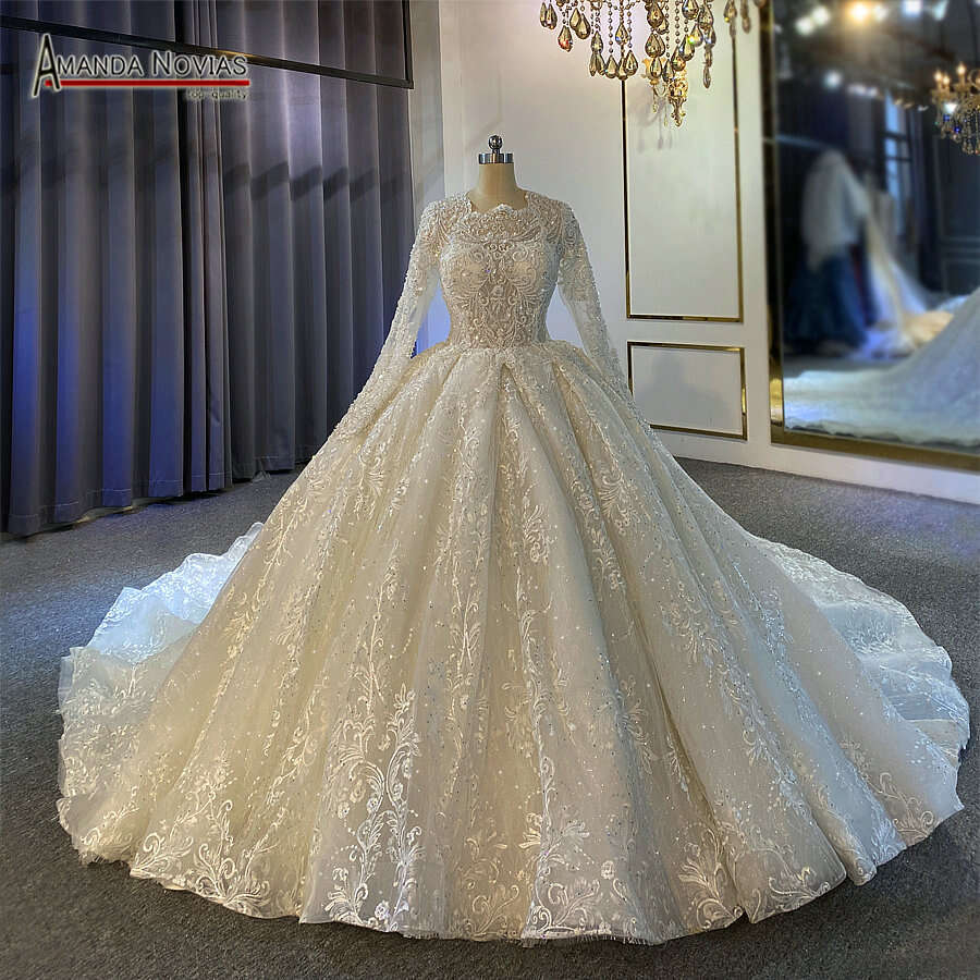 Lace Hot Sale Wedding Dress With Long Sleeve