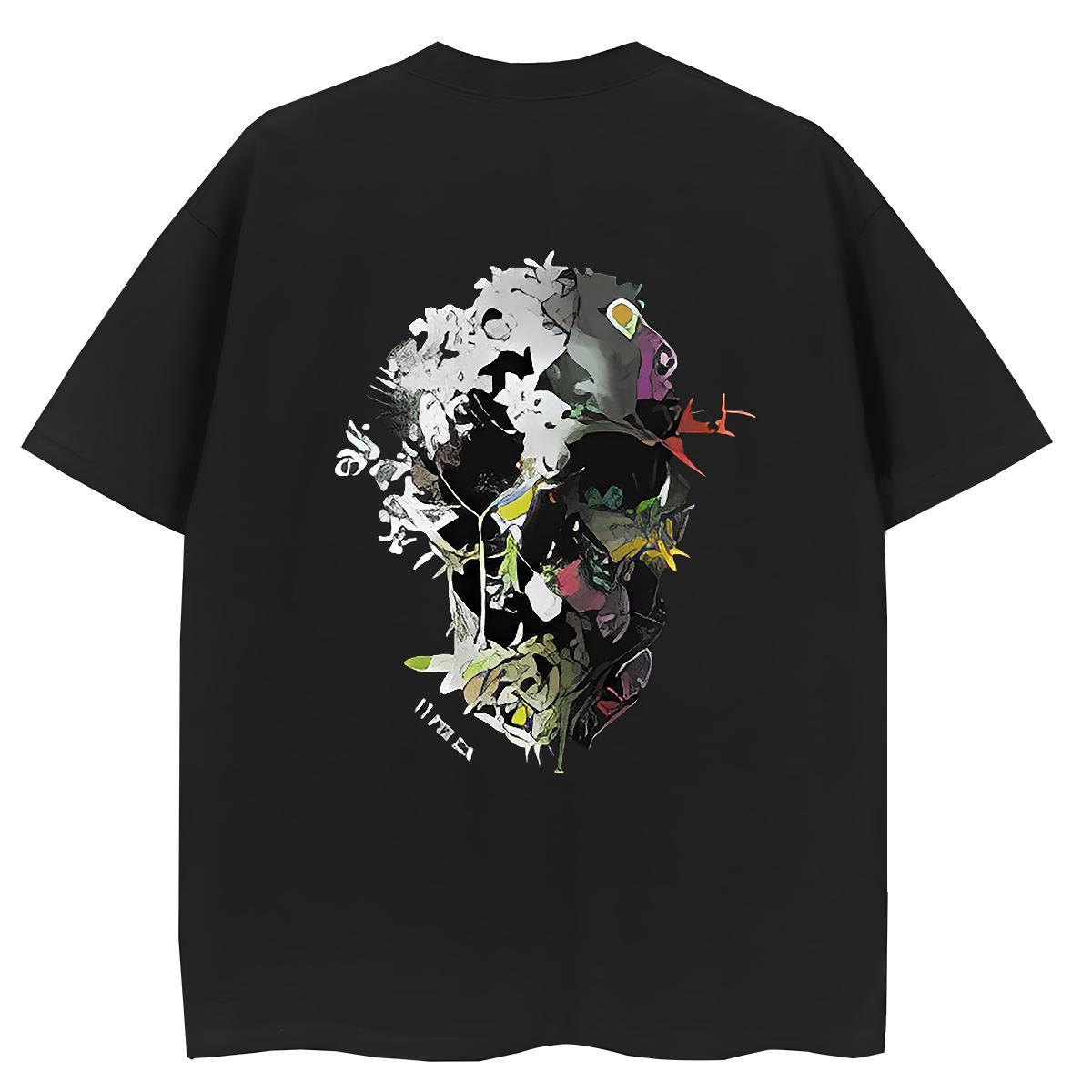 Classic T shirt 230g Cotton Breathable Soft Street Wear skull Tshirt for Man Woman High quality Black White Tops Tees