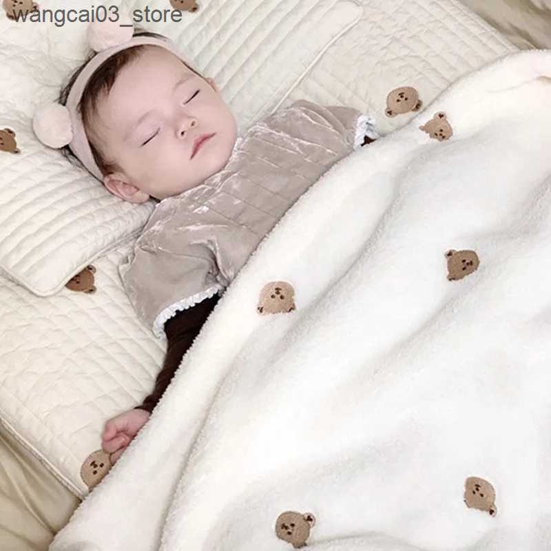 Blankets Swaddling Soft Flannel Baby Blanket for Newborn Stroller Coral Fleece Warm Infant Babies Accessories Swaddle Wrap Blanket Bedding Cover L2409