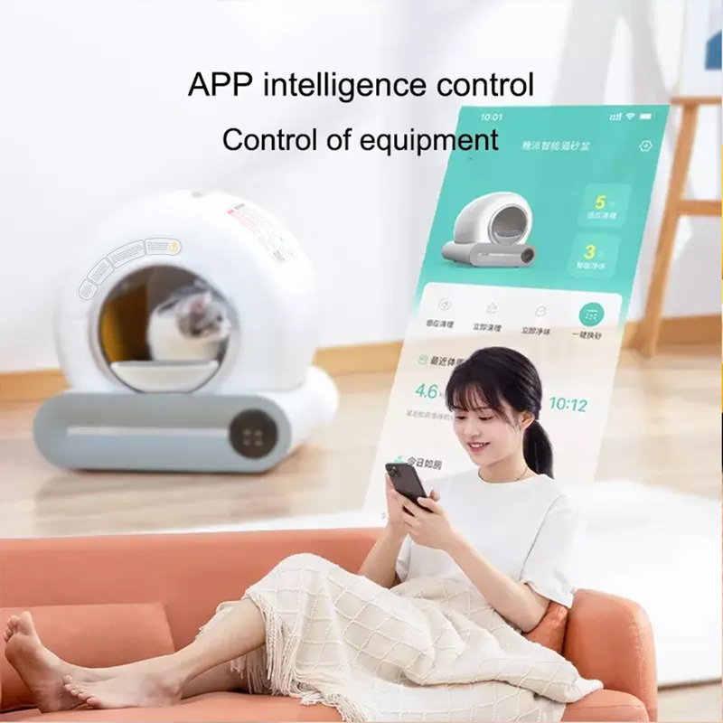 Smart Quick Self Cleaning Big Cat Toilet Automatic APP Remote Control Auto Cat Litter Box
