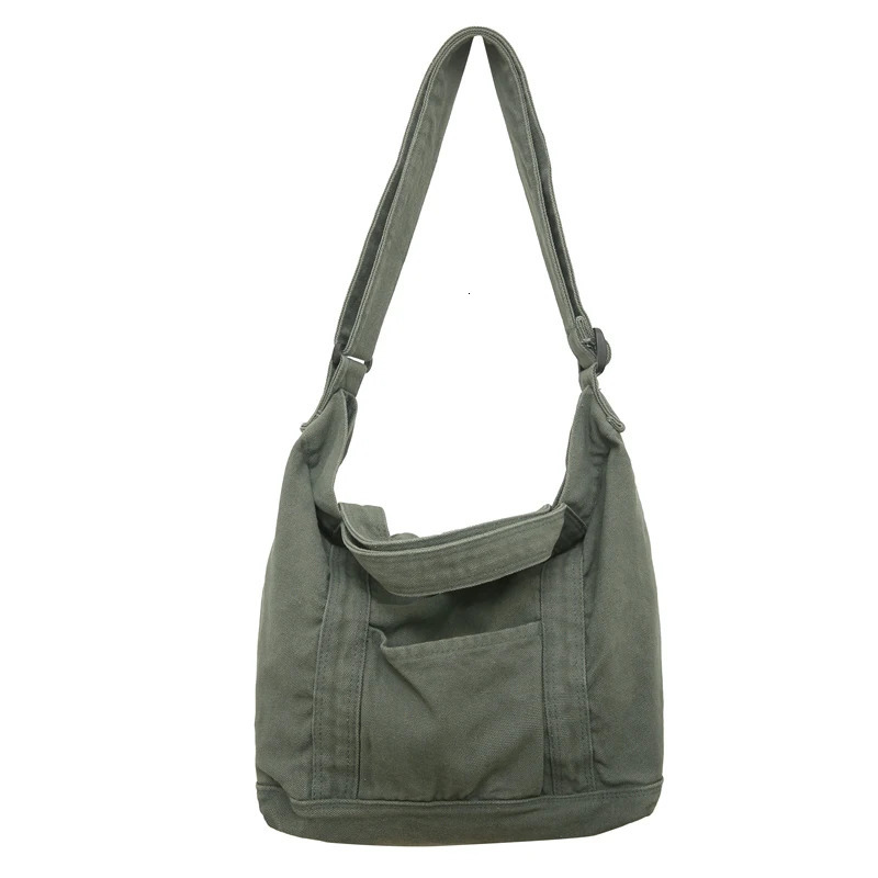 100% pure cotton womens shoulder bag high-quality canvas cross body bag unisex solid wood bag Korean style cross body bag 241008