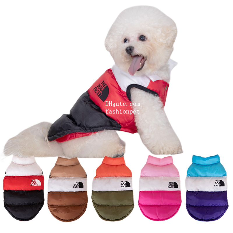 Dog Vest with Integrated Cotton Tower Designer Dog Apparel The Dog Face Waterproof Coats, Dog Winter Clothes for Small Medium Dogs, Dog Snow Jacket fo