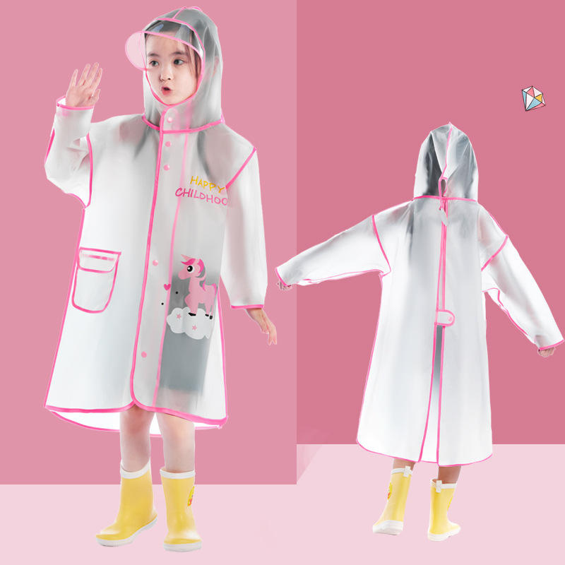 Children's raincoats effectively block rainwater and protect every inch of their skin