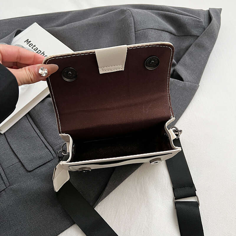 Bag for women 2024 autumn new trendy ins versatile wide strap small square fashionable single shoulder crossbody bag