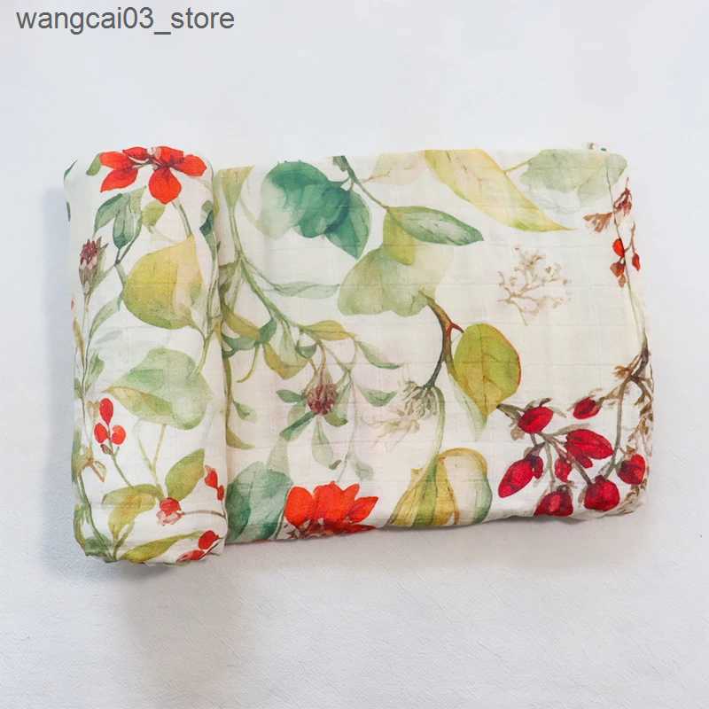 Blankets Swaddling Newborns Baby Blanket Super Soft Bamboo Cotton Muslin Baby Swaddle Wrap Infant Stroller Nursing Cover Bath Towel 120X120CM L240910
