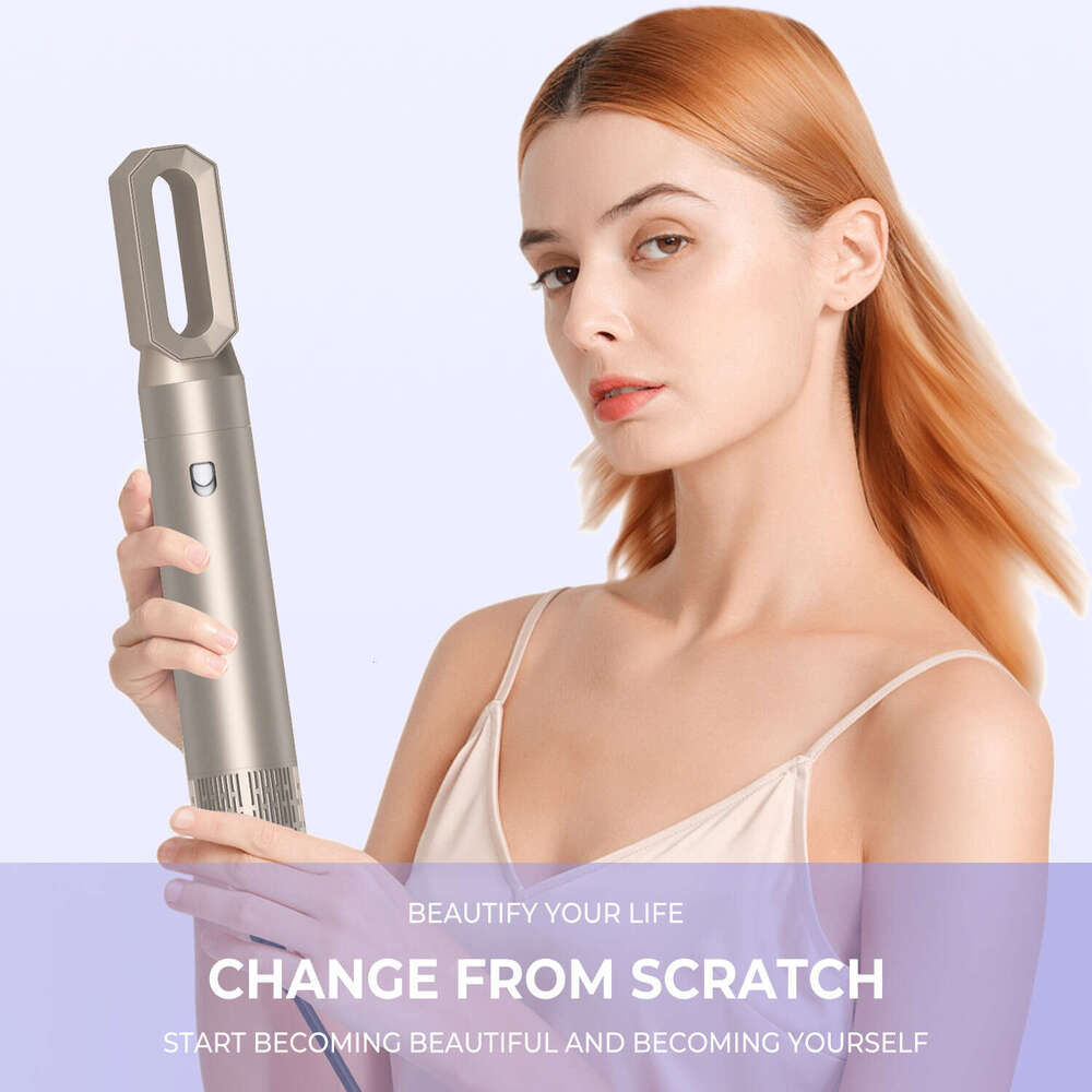 Hot Air 6 in 1 Hair Dryer Brush Set Auto Wrap Curler Styler Comb Detachable Multi-functional Electric Heating Curg Iron