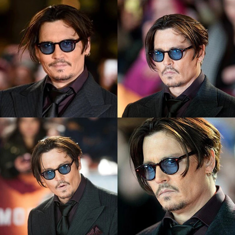 Sunglasses for men Johnny Depp Lemtosh polarized sunglasses women retro acetate frame blue night vision goggles 240930