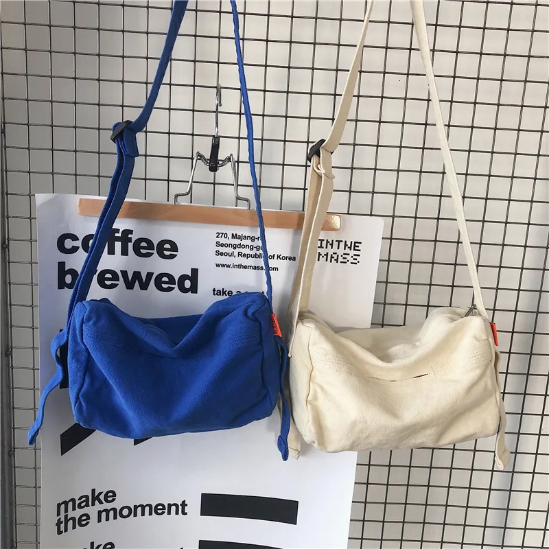 Literature and Art Canvas Bag Womens Shoulder Bag Korean Fashion Student Bag 241008