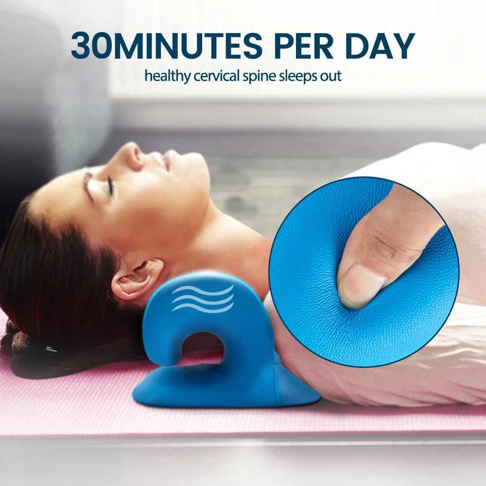 Hot neck stretching machine for relieving neck pain orthopedic nursing traction equipment pillow heating shoulder relaxation finger pressure massager 