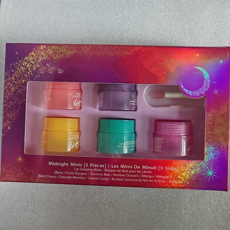 Midnight Minis 3G*5 Lip Mask Set Makeup Lip Balm Beauty Cosmetics