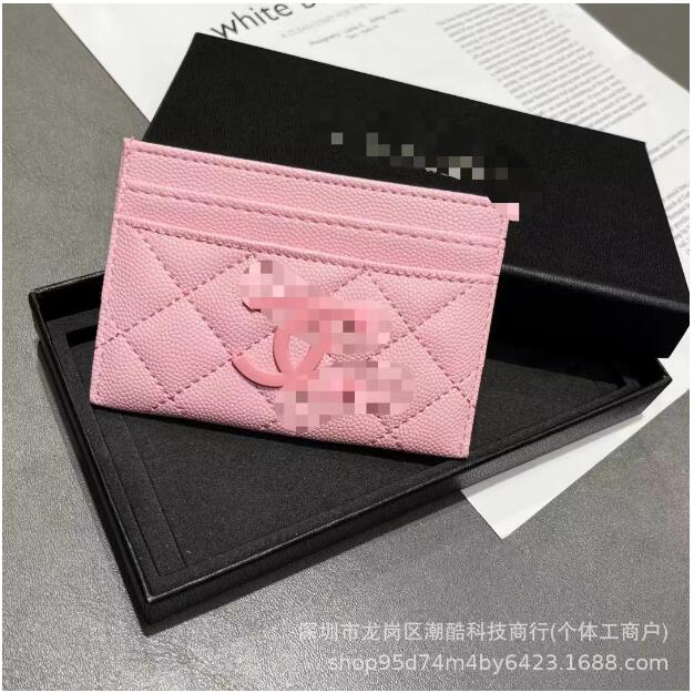 Designer Credit ID Card Holder Purse Leather Wallet Money Bags Plaid Cardholder Billfold Case For Men Women Mini Card Holders Coin Purse With box A5
