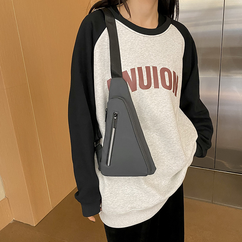 Winter Triangle Shaped Chest Korean Edition New Casual Western Style Mobile Money Single Shoulder Cross body Bag