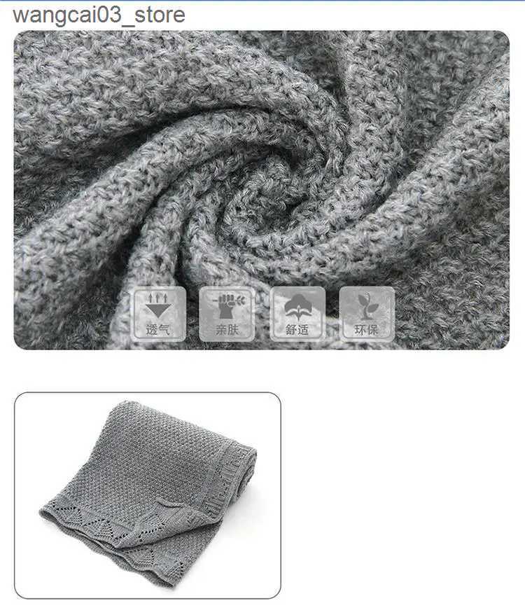 Blankets Swaddling Custom Name Blanket Embroidery Text Knitted Baby Kids Children Soft Swaddle Blankets Gift Personalized Font Blankets 80x100cm L2409