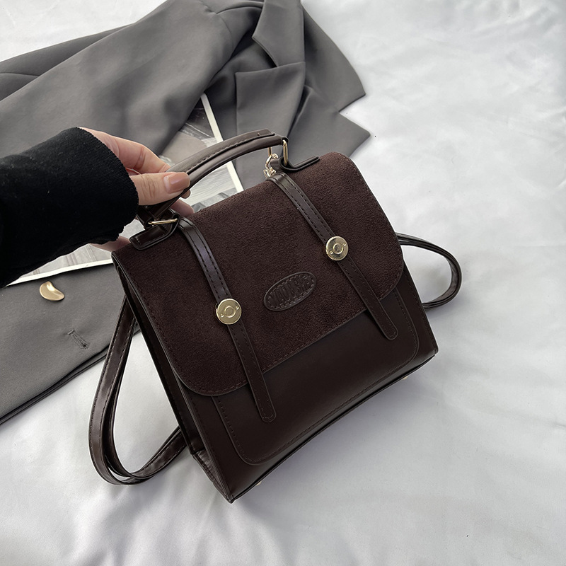 Simple shoulder women's handbag, casual travel bag, winter new item, niche design bag