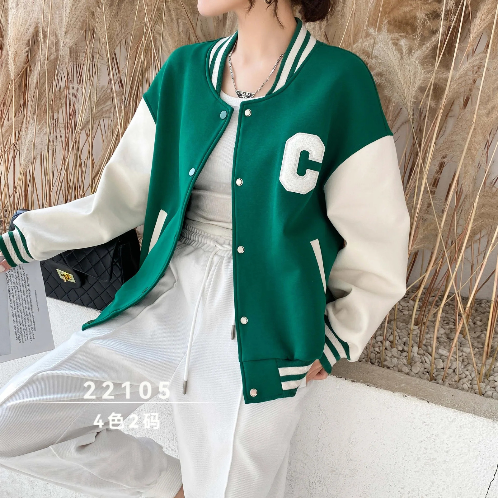 Spring/Autumn Womens Jacket Fashion K-pop Baseball Uniform High Street Loose Jacket Coats 241010