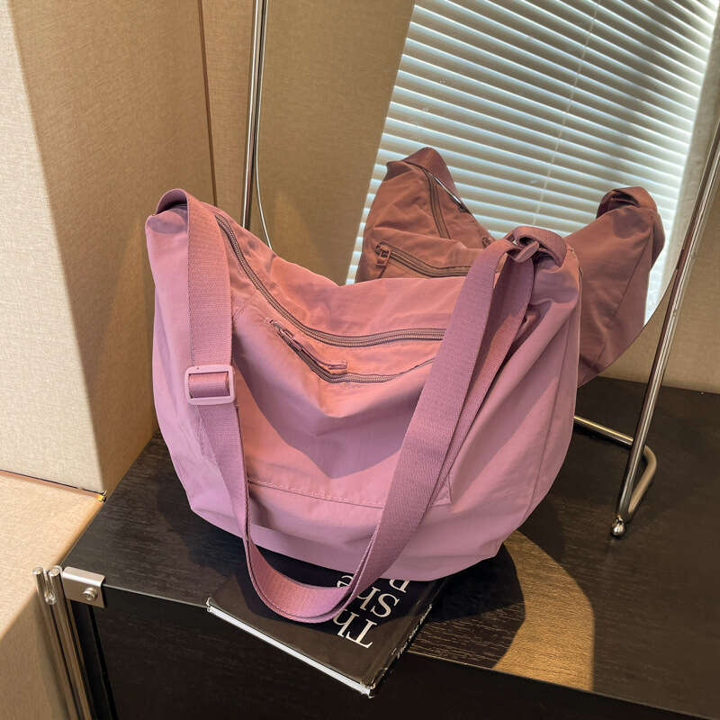 Lazy style large capacity for women 2024 new solid color simple versatile tote casual travel shoulder bag