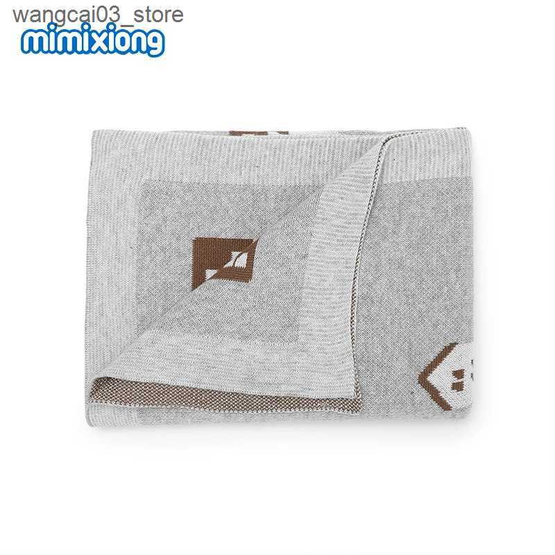 Blankets Swaddling 90*70cm Baby Blankets Cotton Knit Newborn Netural Stroller Swaddling Wrap Quilts Cover for Infant Boys Girls Bedding Accessories L2