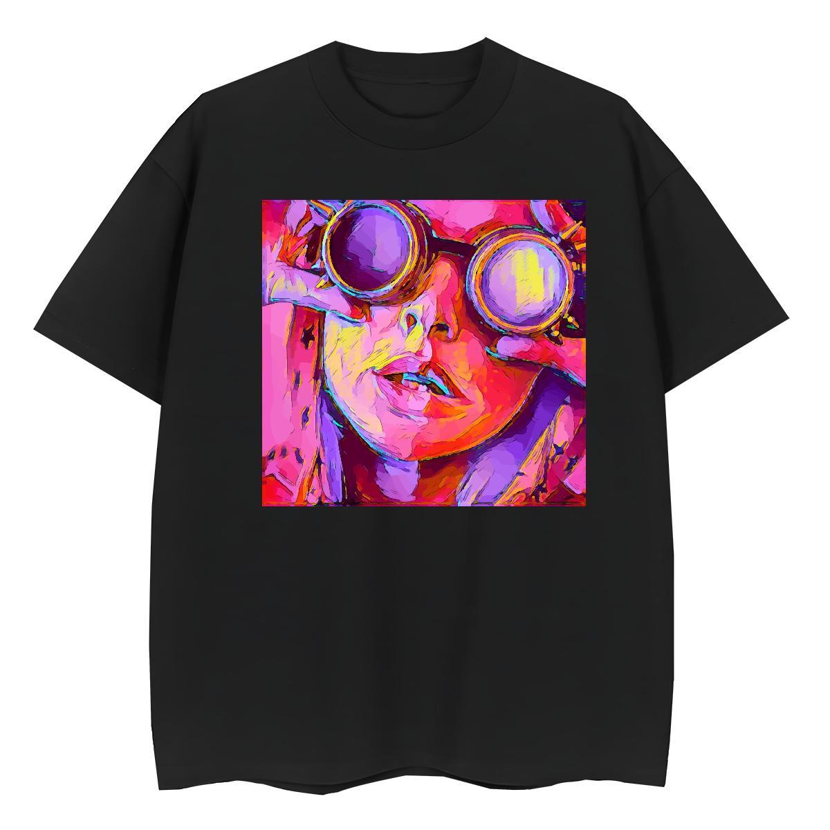 Fashion T-Shirts for Women 230g Pure Cotton O-Neck Short Sleeve Daily Outfit portrait Woman Tshirt Female DIY Logo Polos