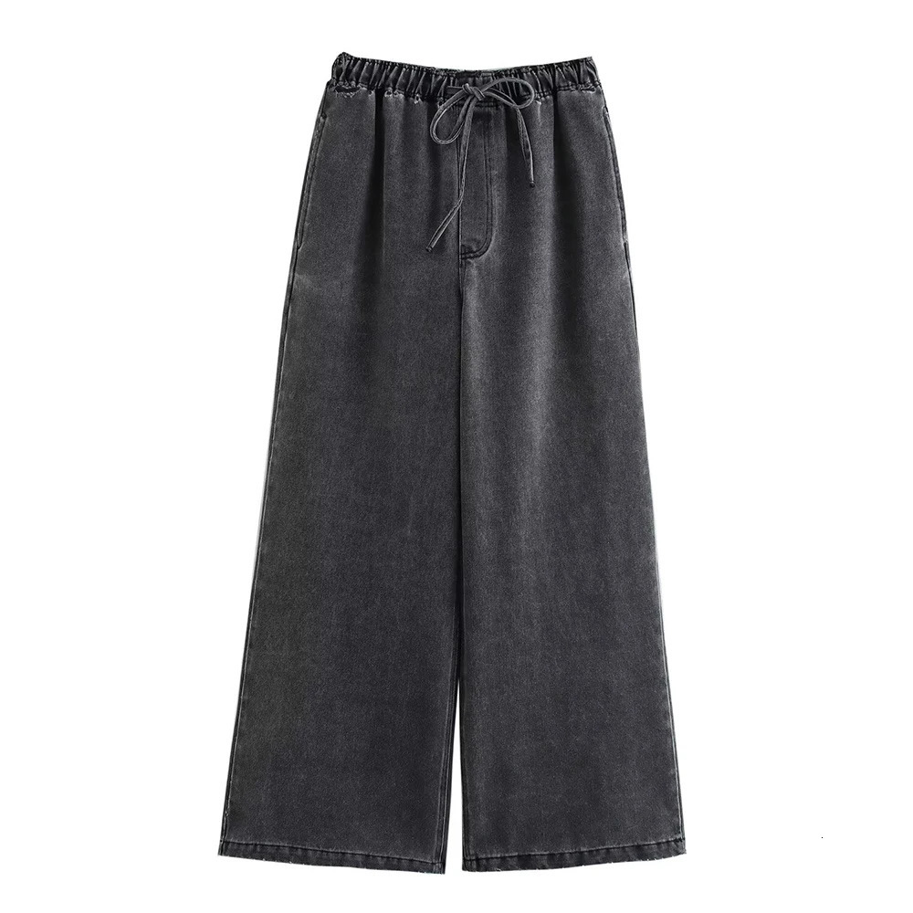 ZATT Autumn Fashionabe Loose Two Color V-neck Zipper Long Sleeve Top Waist Pants Womens Cow Set 241010