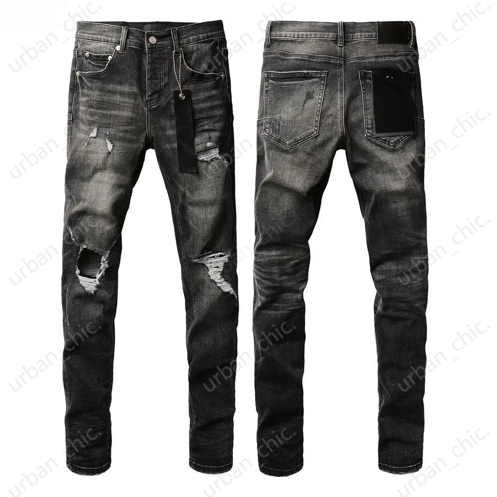 Designer Biker Slim Fit Motorcycle Bikers Denim For Mens rinsing make old Hip hop womens street Fashion Mans Black Pants Jeans Womens