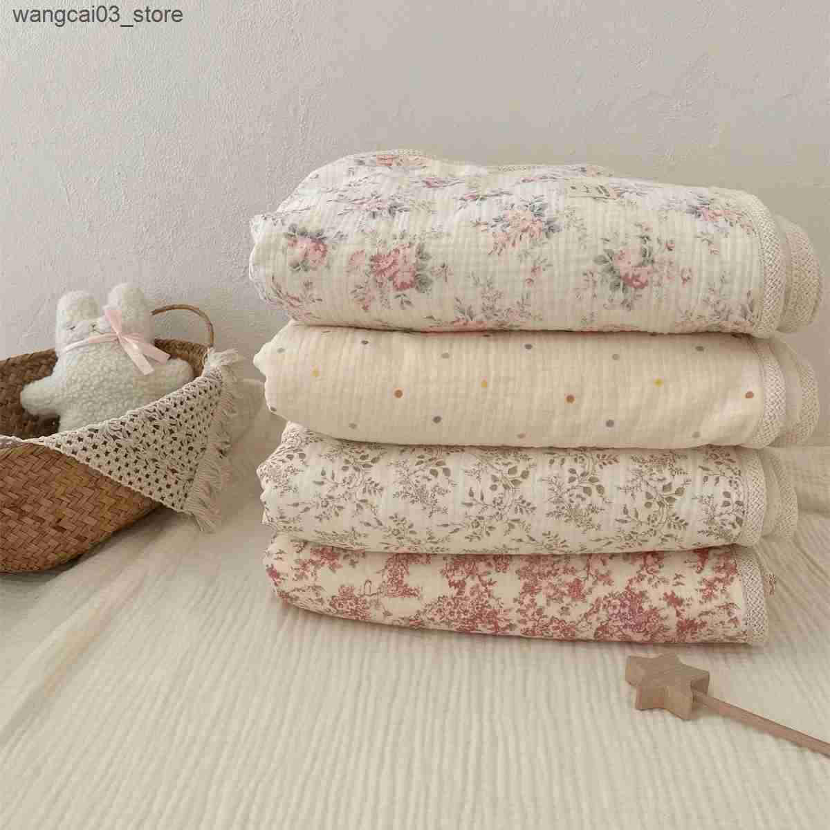 Blankets Swaddling Couverture Polaire paisse Et Chaude Swaddle Blanket Baby Blanket Newborn Muslin Cotton Mother Kids Bedding L240910