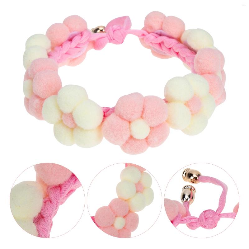 Dog Collars Pet Collar Adjustable Girl Cat Bandana Scarf Ball Puppy To Weave