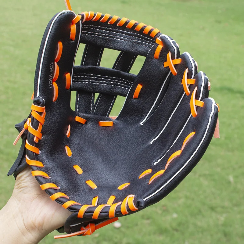 105125 inch leather baseball gloves outdoor sports pitcher soft ball practice equipment lefthanded adult training 241009