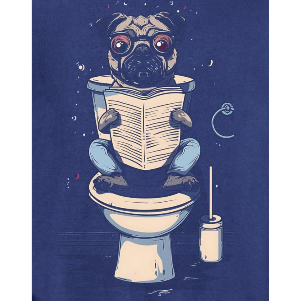 Long Sleeve Shirts for Men sweatshirt Bulldog Bathroom Reader Funny Dog Lover Design Graphic Tees Sweatshirt Streetwear Casual tops clothes