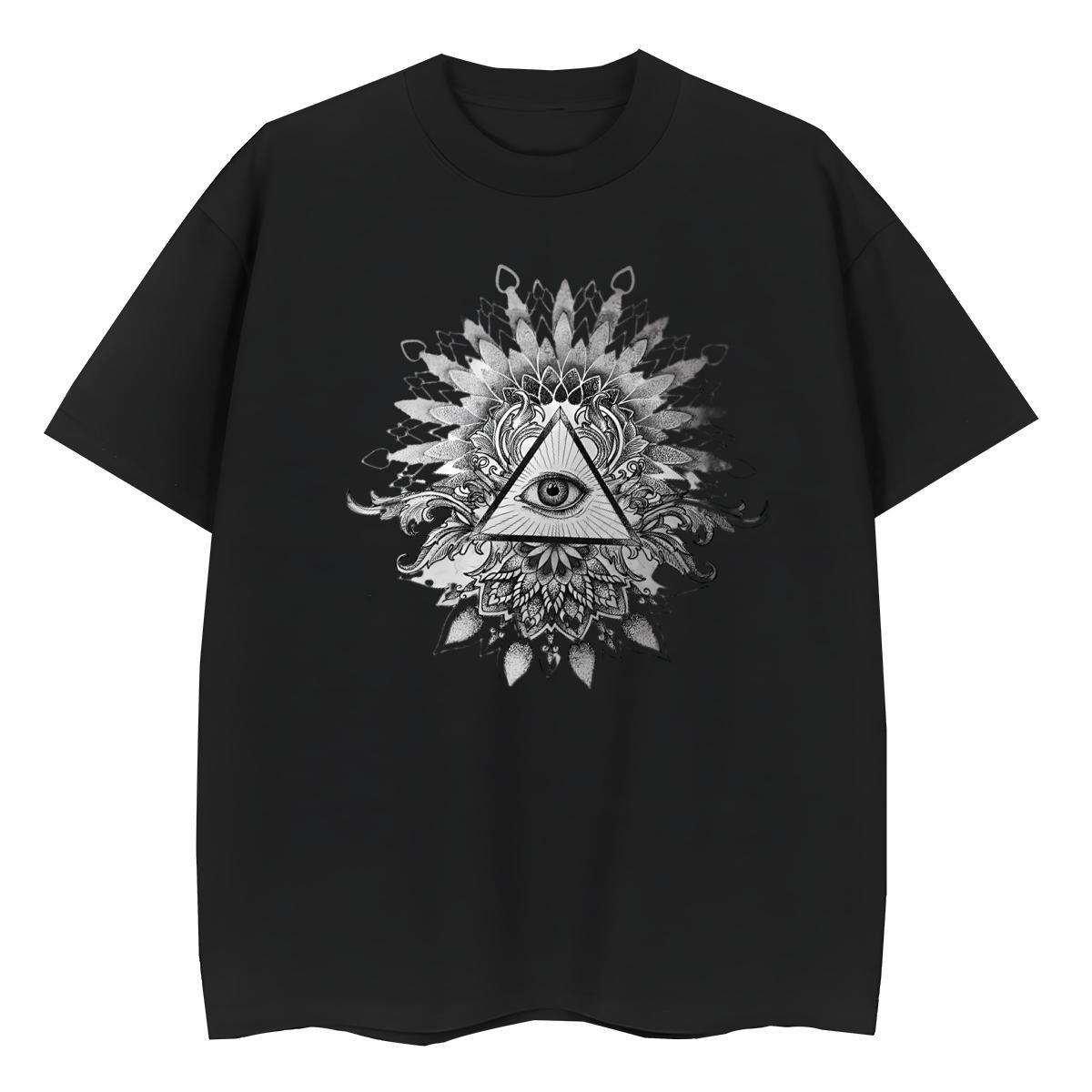 Factory Direct T shirt 230g 100% Cotton Breathable Crew Neck Sport eye of the devil Women Tshirts Free Shipping Oversized Tees Shirts