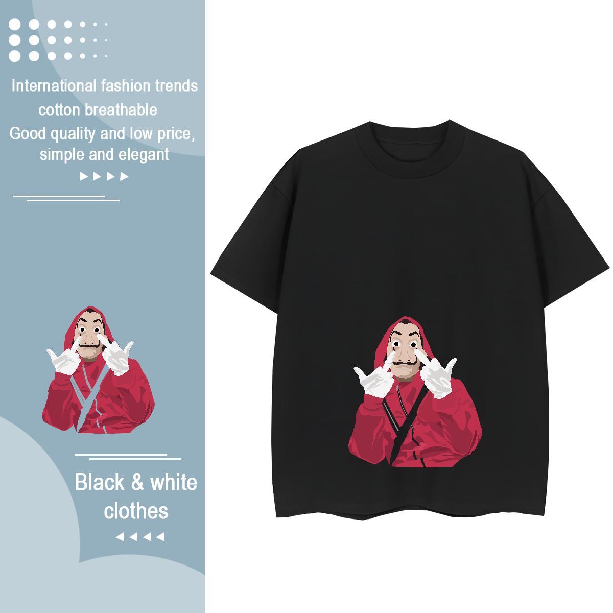 2024 T shirt 230g Pure Cotton Breathable Short Sleeve Casual Daily Wear portrait Women Tees Nice Customized Tops Tees