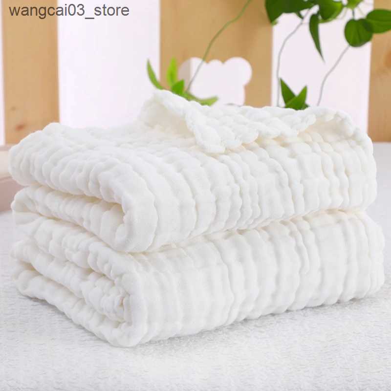 Blankets Swaddling Organic Cotton Blanket Newborn Baby Stuff Muslin Swaddle Wrap Bedding Receiving Blankets Soft 6 Layer Gauze Sleeping Bath Towel L24