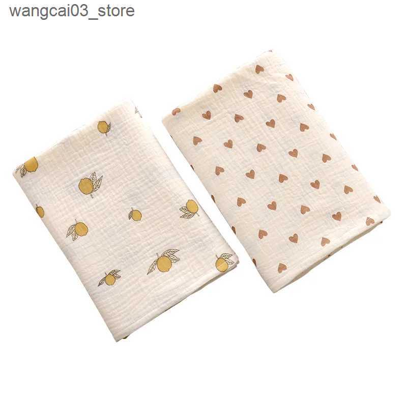 Blankets Swaddling Ins Baby Blanket Muslin Swaddle 2 Layer Cotton Receive Blankets for Newborn Bath Towel Summer Bedding Baby Items Mother Kids L24091