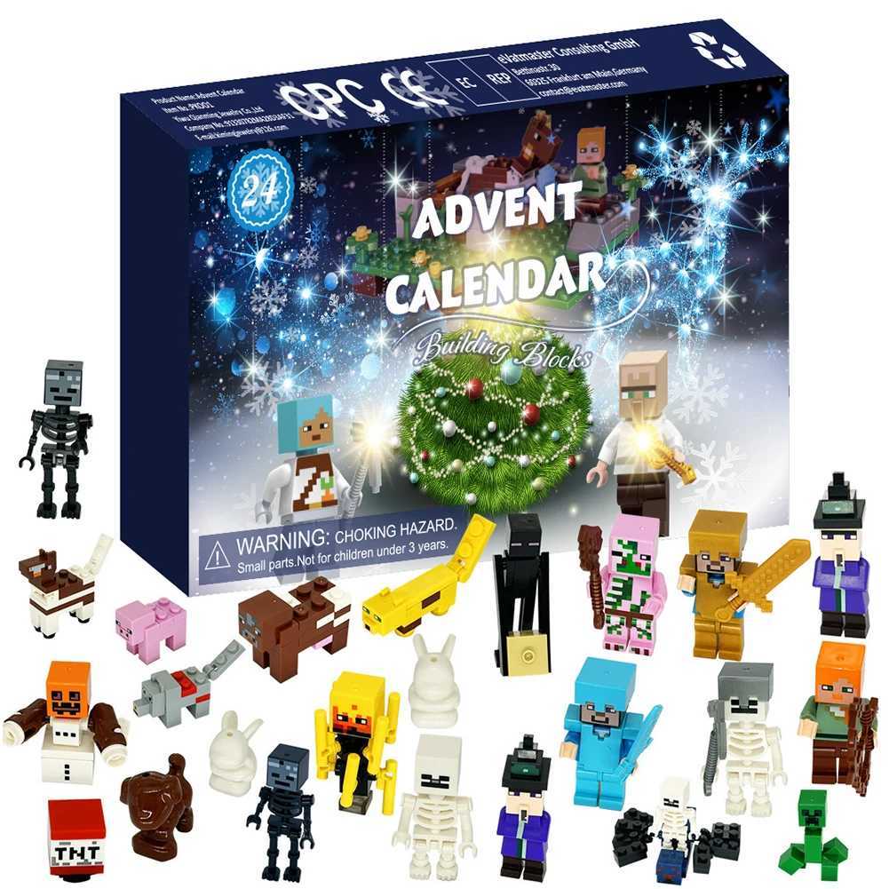 Advent Calendar 2024 Christmas Countdown Toys Christmas Building Blocks Digital Toys Boys and Girls Childrens Christmas Gifts Y241012