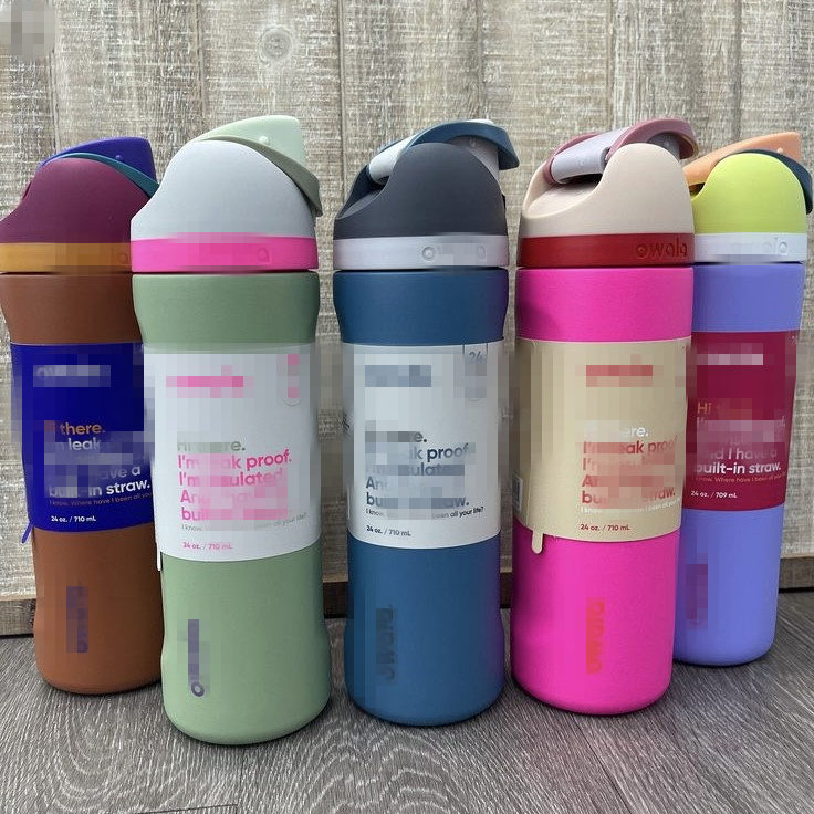 owala stainless steel tumblers casual water bottle drinking tumbler outdoor camping cup vacuum insulated travel mugs19oz 24oz 32oz