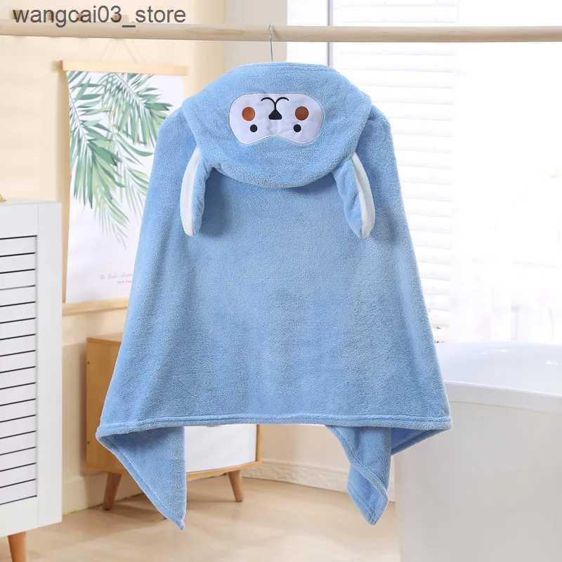 Blankets Swaddling Cartoon Hooded Kid Bathrobes Shower Cape Soft Warm Bath Towels Sleepings Swaddle Blanket Baby Boy Girl Children Product A1163 L2409