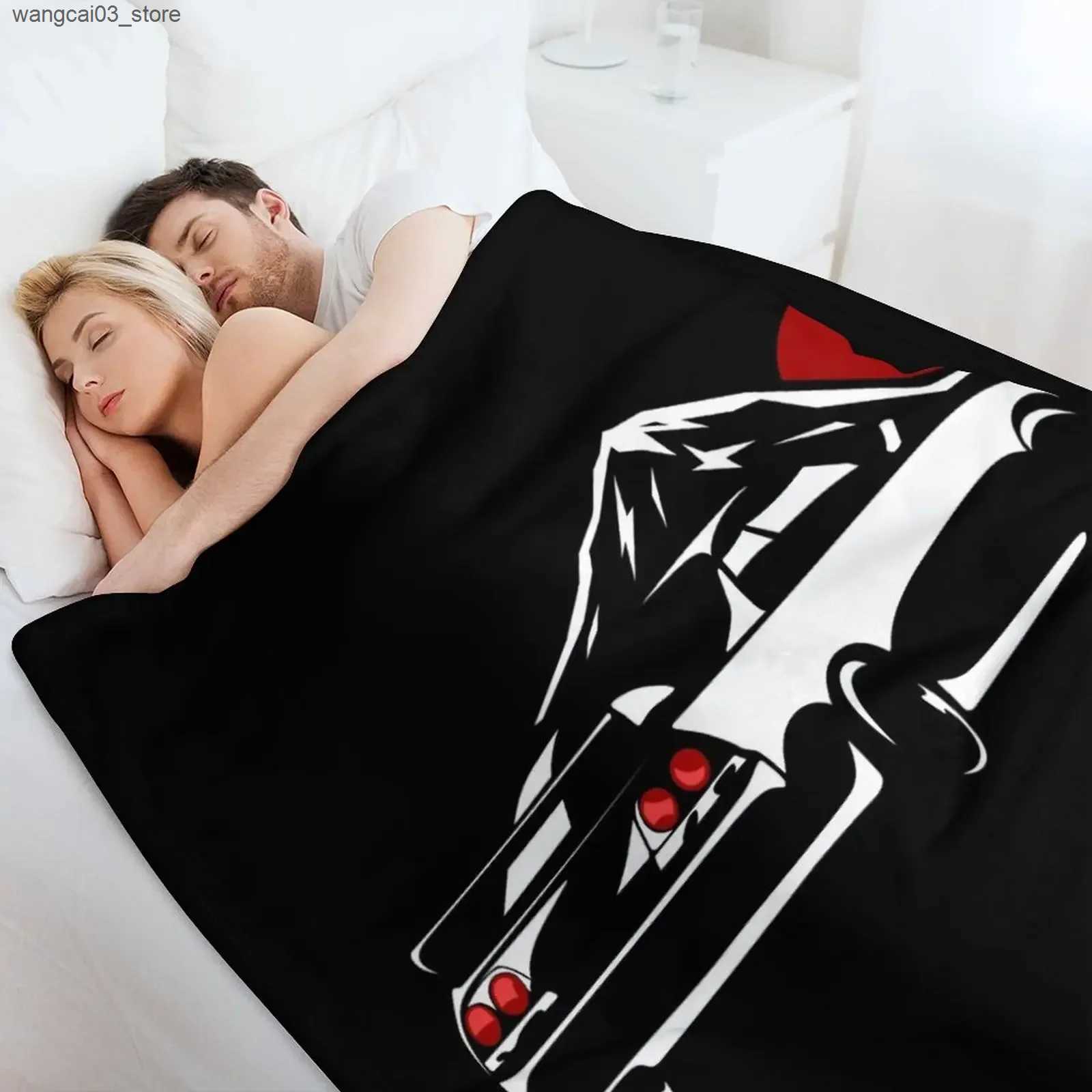 Blankets Swaddling JDM Touge R33 Design Throw Blanket for winter blankets ands Luxury St blankets and throws Blankets L240910