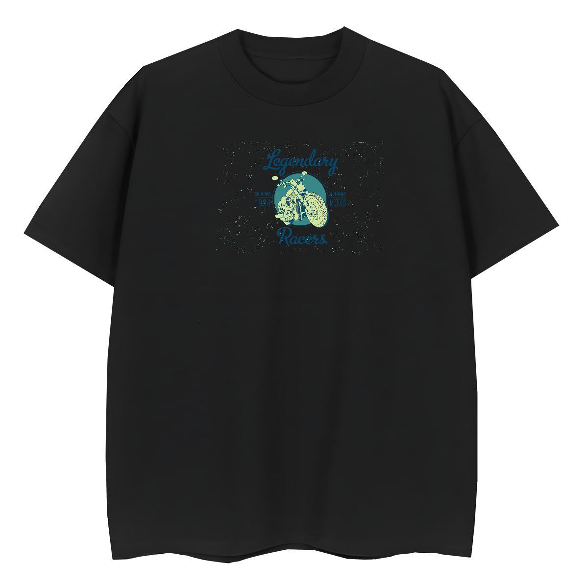 New Women T Shirts 230g Cotton Breathable Beach Motorcycle Couples T Shirts Soft Oversized Tee Shirt