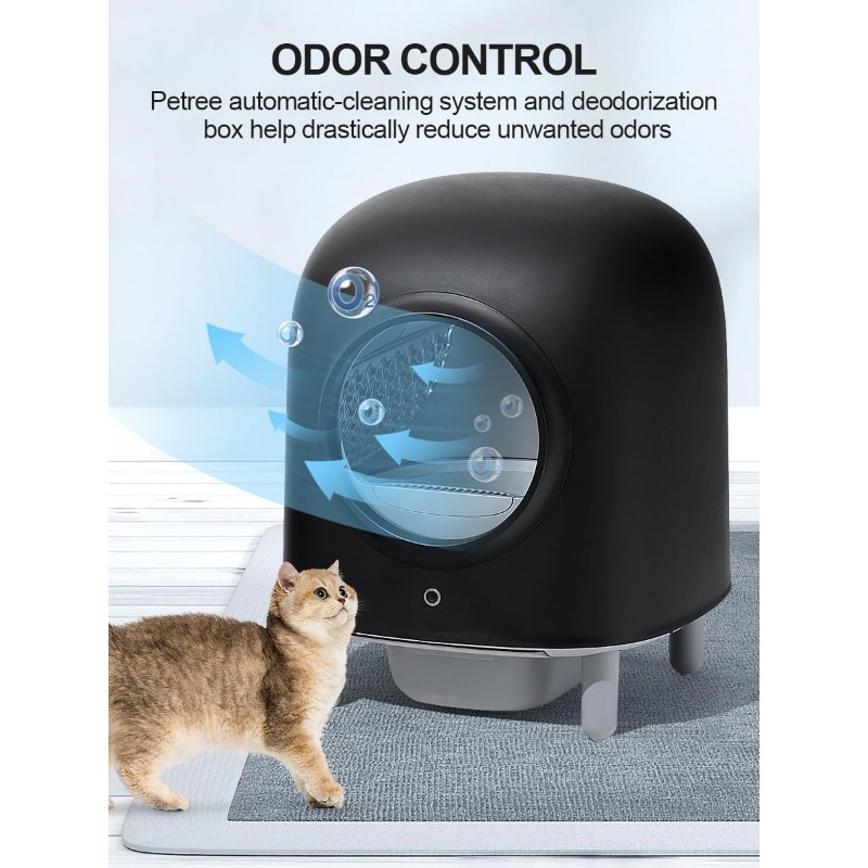 Automatic Cat Litter Box, 100% Safe, Wi-Fi Enabled with Smart App Monitoring – Ultimate Hygiene & Comfort for Your Feline Friend