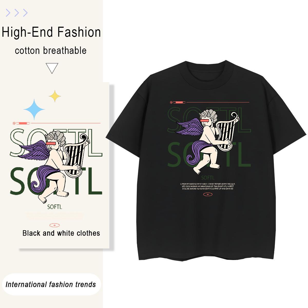 Fashion T-Shirts for Women 230g 100% Cotton O-Neck Short Sleeve Beach character Lady T shirt Designer DIY Printed Clothings