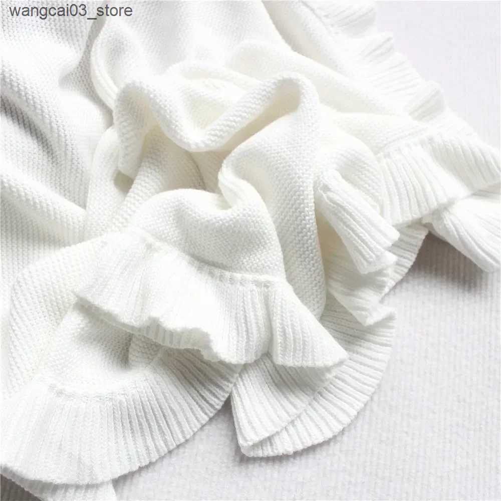 Blankets Swaddling Personalized Baby Blanket with Name Knitted Baby Boy Girl Swaddle Blanket for Newborn Infant Toddlers Kid 70x90cm L240910